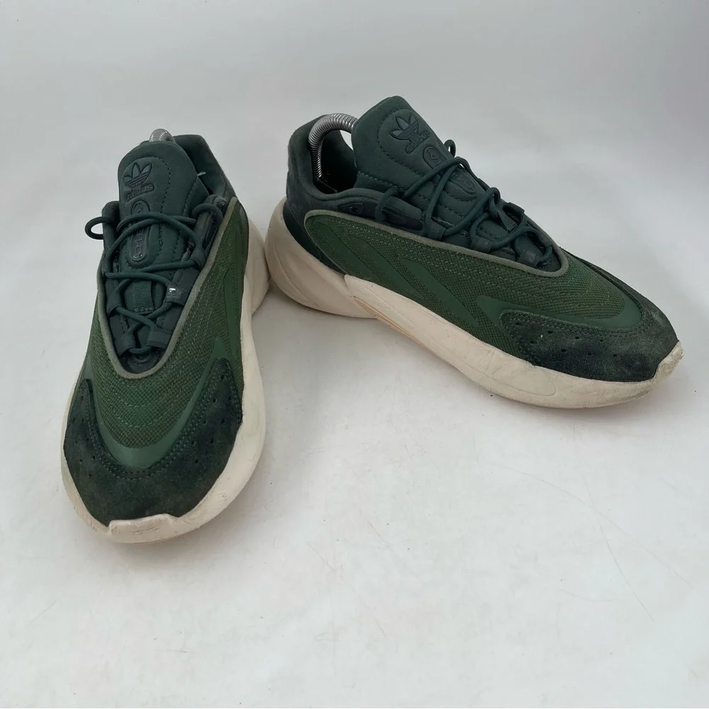 Adidas Men’s Ozelia Shadow Green- SZ 7 -Oxide Lace-Up Low Top Running Shoes